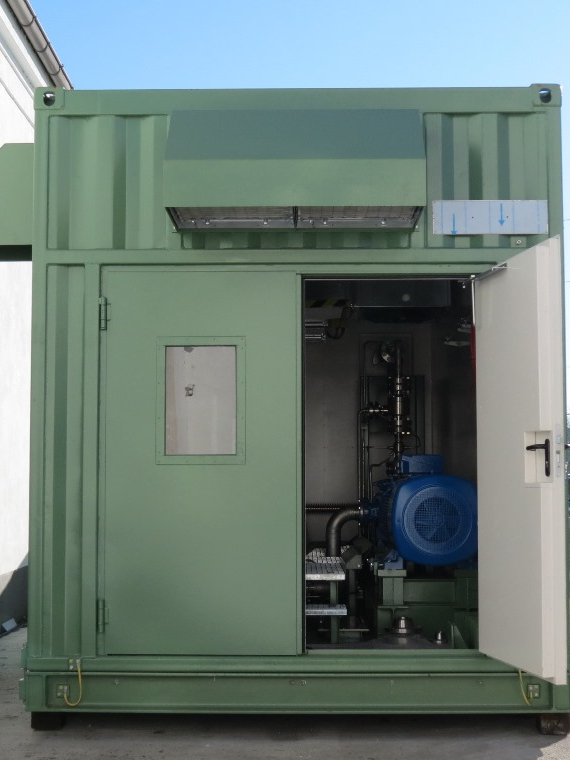 Individuell geplante Container-Pumpstation mit Sonderausstattung