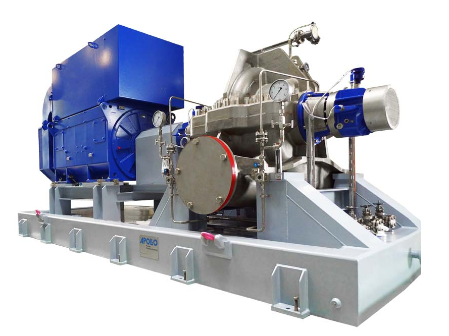 Freigestelltes BB1 Pumpenaggregat (Apollo Pumpentyp ZMK) gefertigt gemäß API 610 für eine Onshore Anwendung.