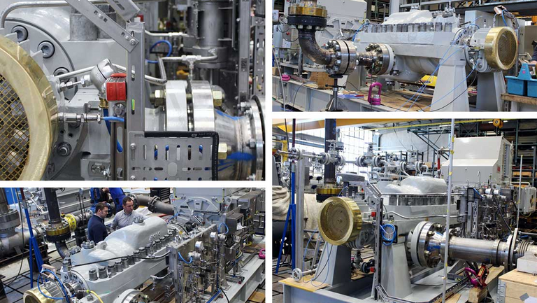 Die BB3 Hochdruckpumpen stehen auf dem Prüfstand, wo sie umfassenden Tests unterzogen werden. Die Aufnahme zeigt die Pumpen in Betrieb, während sie bei verschiedenen Druck- und Fördermengeinstellungen laufen, um ihre Leistungsfähigkeit und Zuverlässigkeit zu verifizieren, bevor sie an den Kunden ausgeliefert werden.